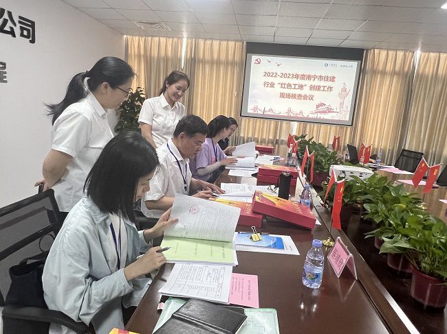 查看党建资料。卢丽君 摄（建图）.jpg
